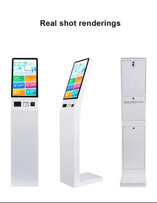 21.5 Inch Indoor capacitive totem Queue Ticket Kiosk with thermal printer For Queuing Management System