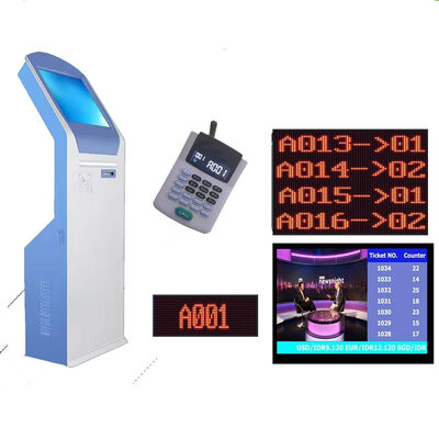 SISTEMA DE MÁQUINA DE FILA DE HOSPITAL CON DISPENSADOR DE TICKETS CON PANTALLA TÁCTIL IR